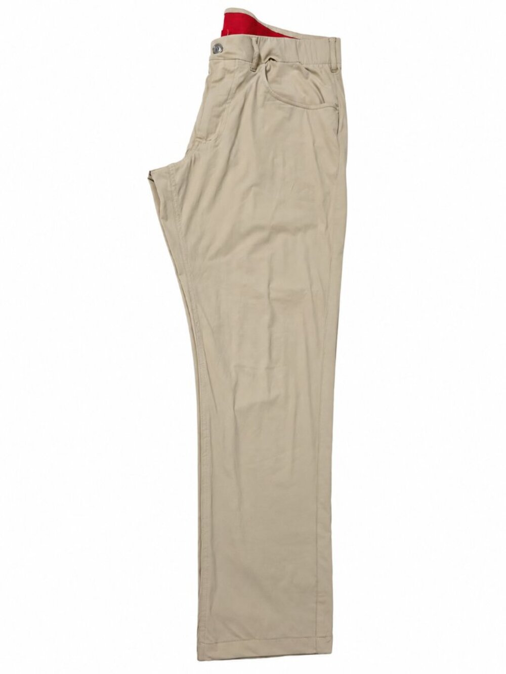 REDVANLY Men's Performance Golf Pants Khaki Beige Size M Stretch